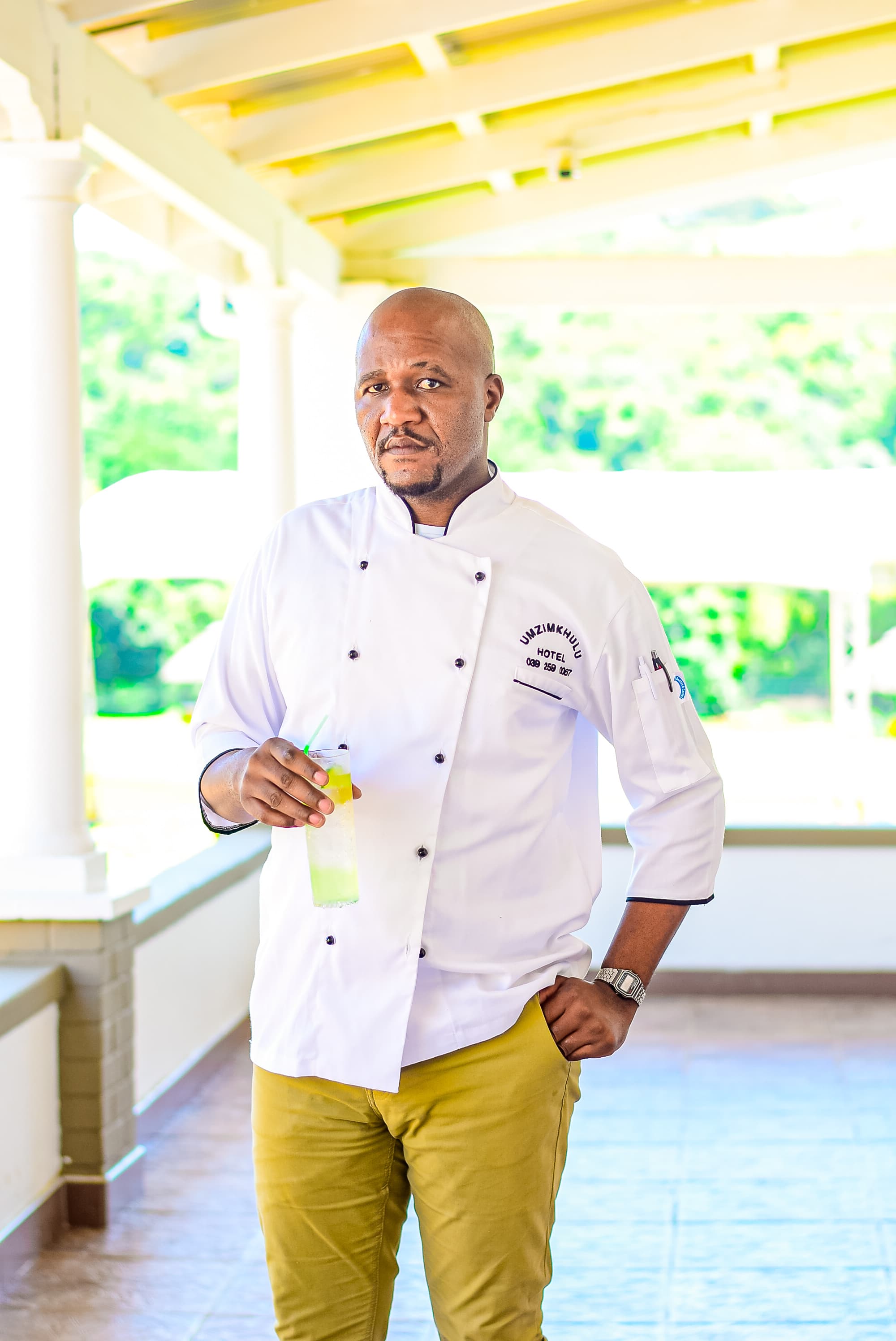 Hotel chef preparing gourmet cuisine